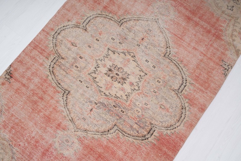 4x8 ft Rug Handmade Faded Turkish Carpet Vintage Area Rug Oushak Rug Antique 908 gallery