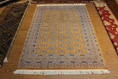 _HAND-MADE_RUG_4′ X 6′ HAND-KNOTTED Turkmen New 100% natural wool pile PAK
