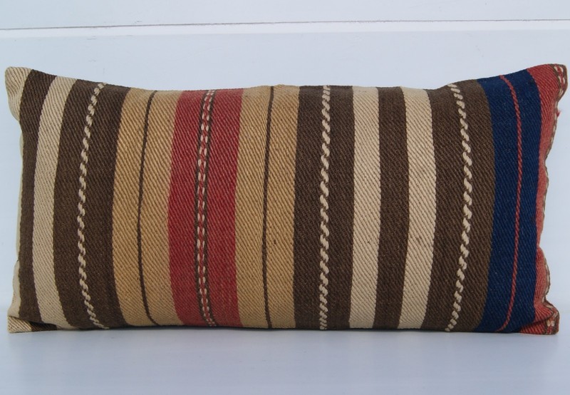 Rectangular Turkish Wool Cushion Set (2 Pieces, 60x30 cm) 24"X12" Wool Cushions gallery