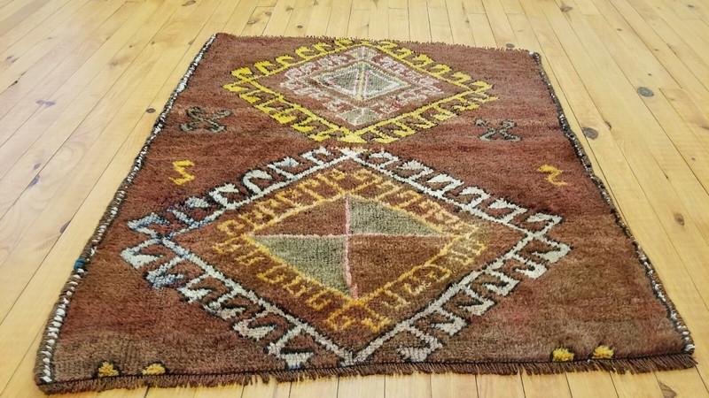 Primitive Antique 1940-1950s Wool Pile, Wool Color Kurdish Tribal Rug 2'3''x3' gallery