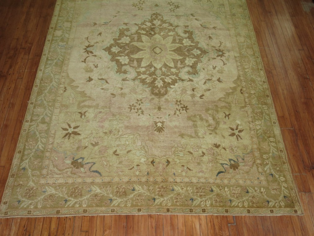 Vintage Turkish Oushak Ushak Rug Size 7'11''x12'1''