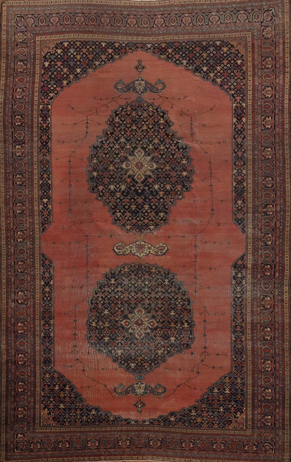 Pre-1900 Vegetable Dye Hand-knotted Traditional Large Rug Antique Carpet 10x16 gallery