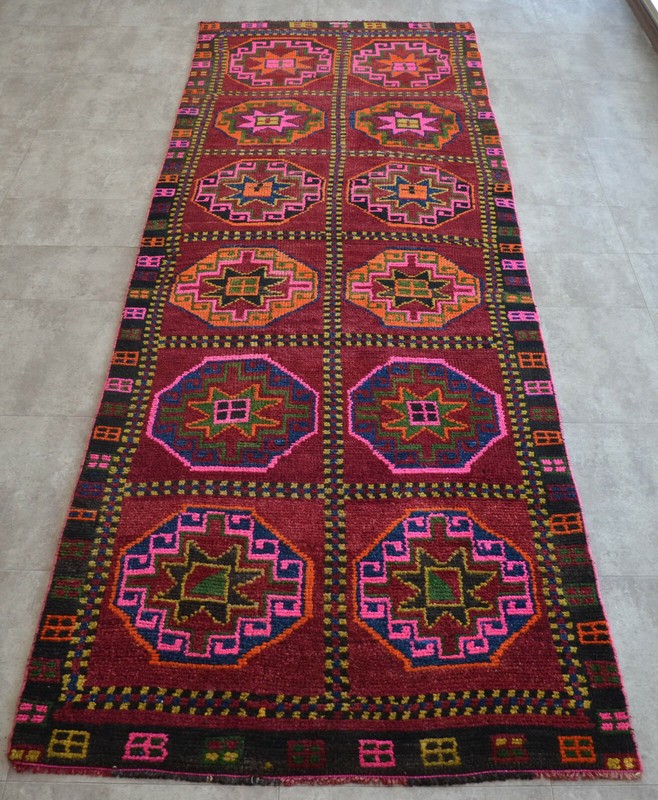 47″ x 142″ Hand Knotted Area Rug Turkish Tribal Large Runner Rug 3′11″ x 11′10″ gallery
