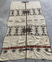 Vintage MidCentury West African Malian Fulani Tribal Textile Blanket 227×120 cm