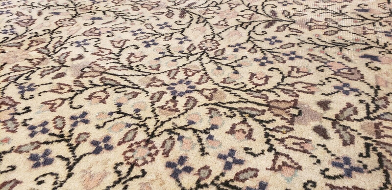 Masterpiece Antique 1920-1930's Wool Pile Natural Dyed Hereke Rug 6'5"×9'3" gallery