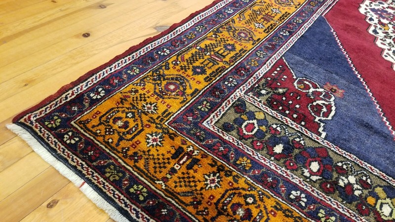 Antique 1900-1930s Turkish Tribal Rug 5'1"× 8'5" gallery