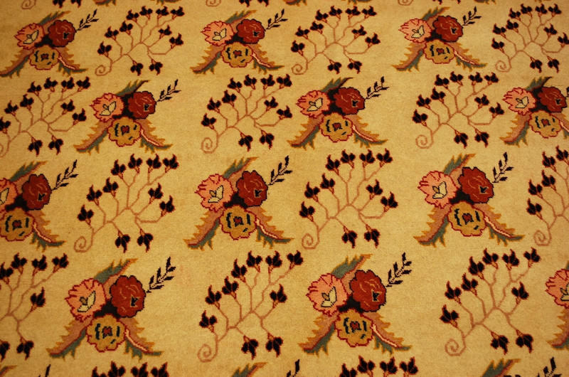 NATURAL WOOL Old Orintal Rugs, Hand Woven,knotted size Approximately 4'8" x6'10" gallery