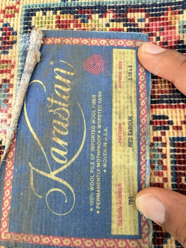 2.5x5 Karastan Rug 785 Red Sarouk -Professionally Washed gallery