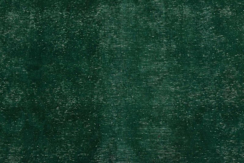 Vintage Overdyed Rug 9’9” x 12’7” Green Wool Hand-Knotted Oriental Carpet gallery