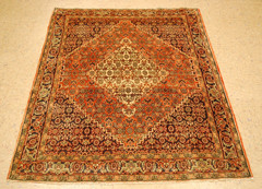 NATURAL WOOL Old Oriental Rugs,Hand Woven,knotted size Approximately 3’6″ x 5’2″
