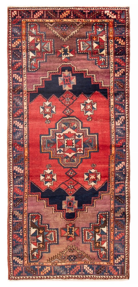 Vintage Traditional Hand-Knotted Area Rug 4'3" x 9'5" Oriental Wool Carpet