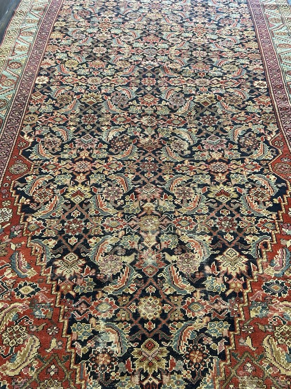 Impossibly Fine Antique Malayer Rug Circa 1900 All Vegetable Dyes 5’5 X 16 gallery