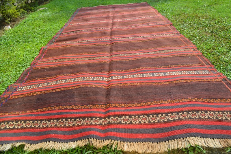 315 X 130 cm COLLECTORS ITEM Vintage Janbag Natural Vegetable Dye Maldari Runner gallery