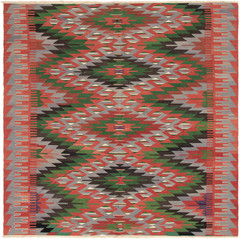 Vintage Hand Woven Area Rug 5’9″ x 9’10” Traditional Wool Oriental Carpet