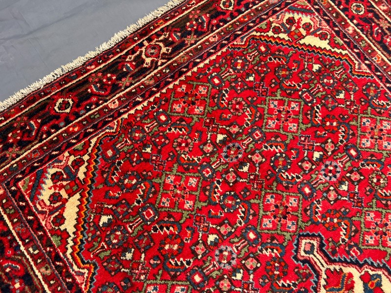 4'10x6'9 Ft Vintage Handknotted Caucasian Geometric Medallion Wool Rug gallery