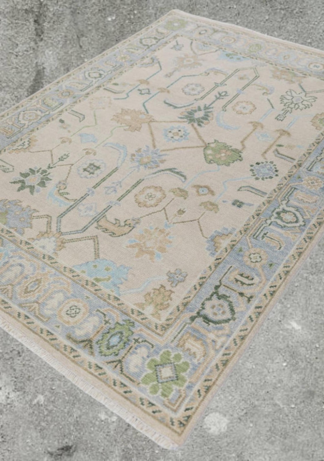 Vintage Turkish Oushak Rug, Beige 9X12 ft, Handmade Wool, Bohemian Anatolian gallery