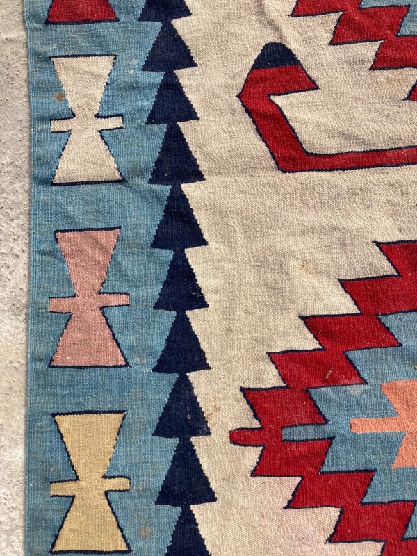 Vintage Traditional Handmade Beautiful Turkish Kilim Floor Rug Carpet 170x113 cm gallery