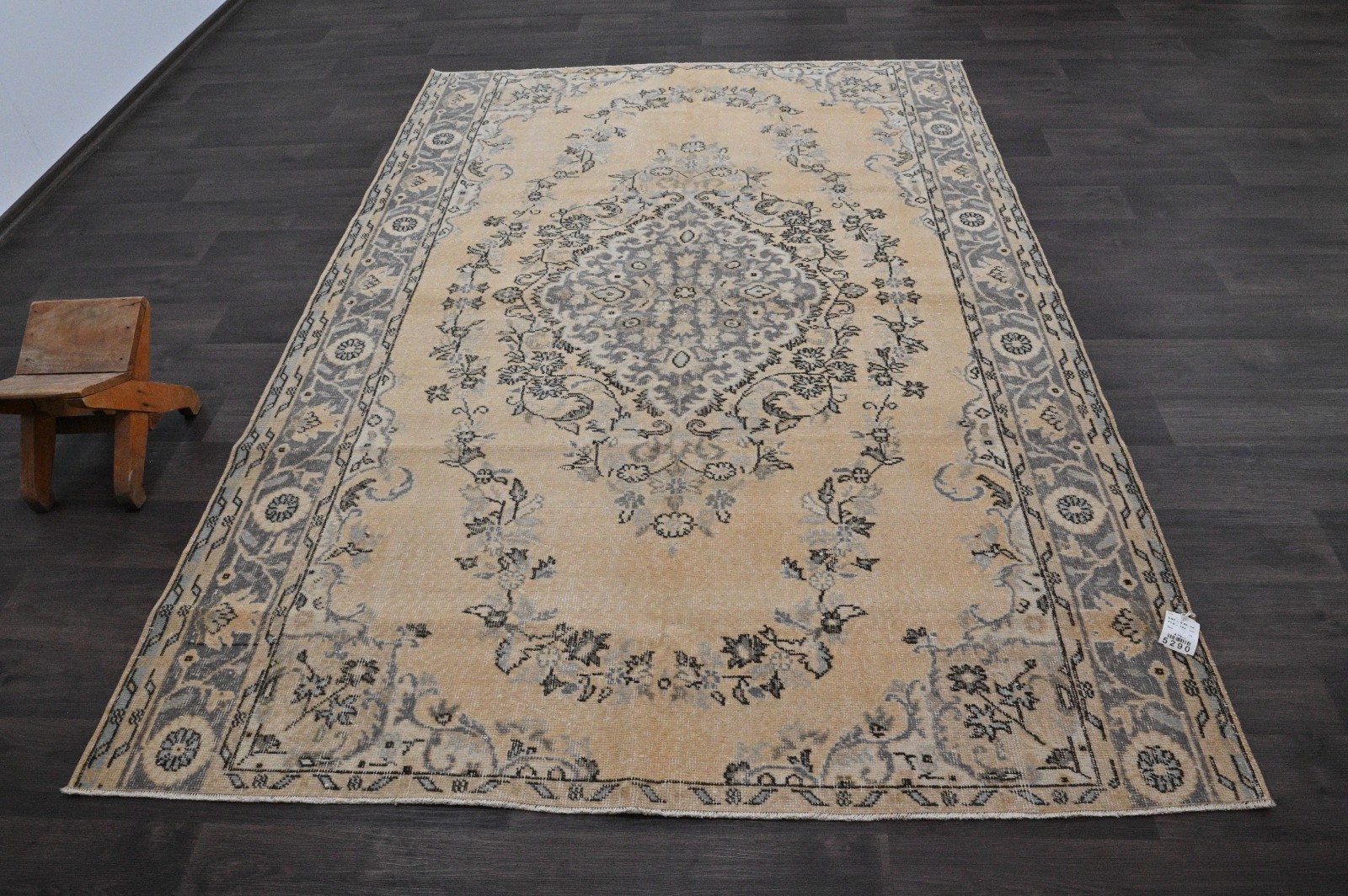 Oushak Turkish Vintage Rug 6x8 Kilim Rug Anatolian Handmade Boho Decor TAN gallery
