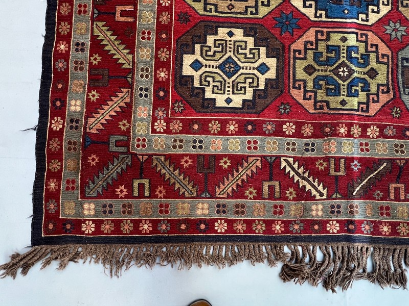 320 X 190 CM COLLECTOR ITEM Antique Kazak Daghistani Group Fine Quality Kilim gallery