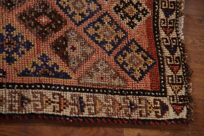 Geometric Traditional Tribal Antique Rug Runner 3'x7' Wool hand-knotted Carpet gallery
