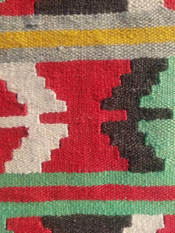Vintage Traditional Handmade Turkish Wool Multicolor Kilim Rug 6.3x3.2ft gallery