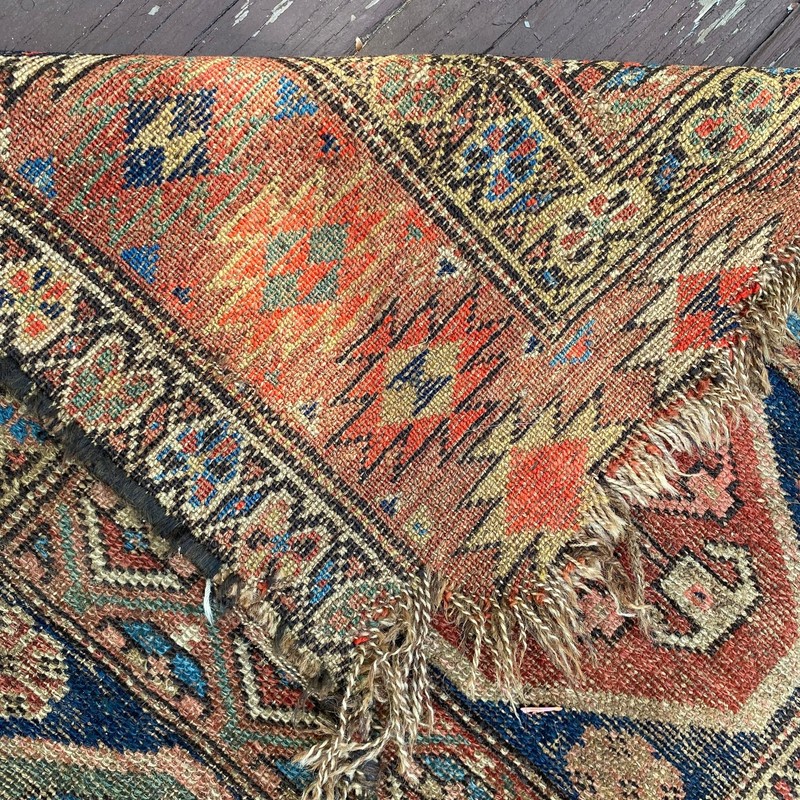 Antique Rug 3' 1 x 4' 8 Blue Hand Knotted Tribal Oriental Rug gallery