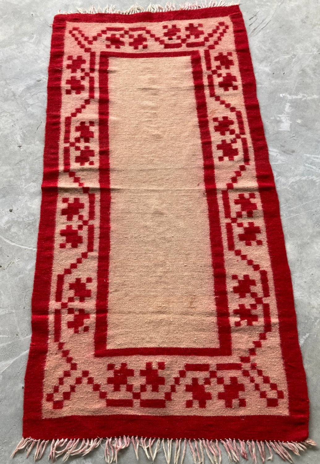 Vintage Traditional Handmade Beautiful Turkish Kilim Floor Rug Carpet 149x75 cm gallery