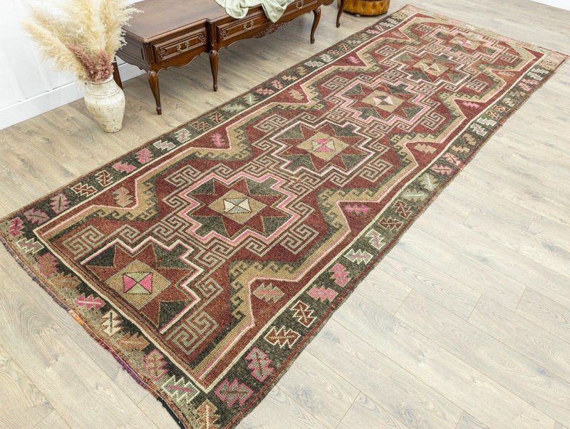 Extra Large and Long Vintage Oushak Runner 5.9x15 ft Hand-Knotted Turkish Carpet gallery