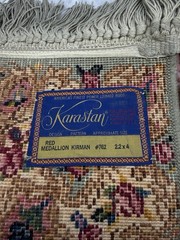 4×2 Karastan Rug Red Medallion #762 Wool Vintage Rare Hard to Find Rug