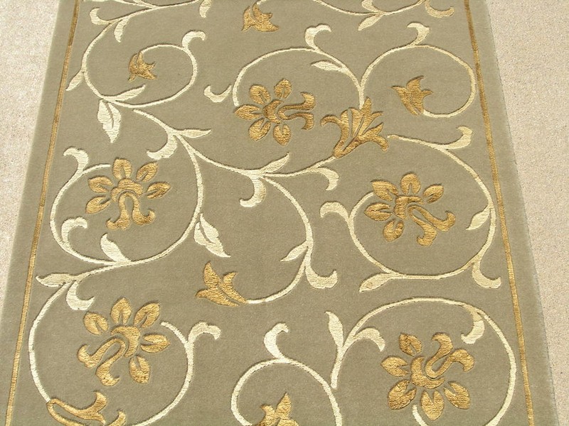 Vintage Hand Woven Momeni Silk and Wool Oriental Rug Runner Arabesque 30x147" gallery