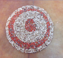 Vintage Handmade Braided Rug – New/Unused – 33″ X 29″ – Tans & Browns