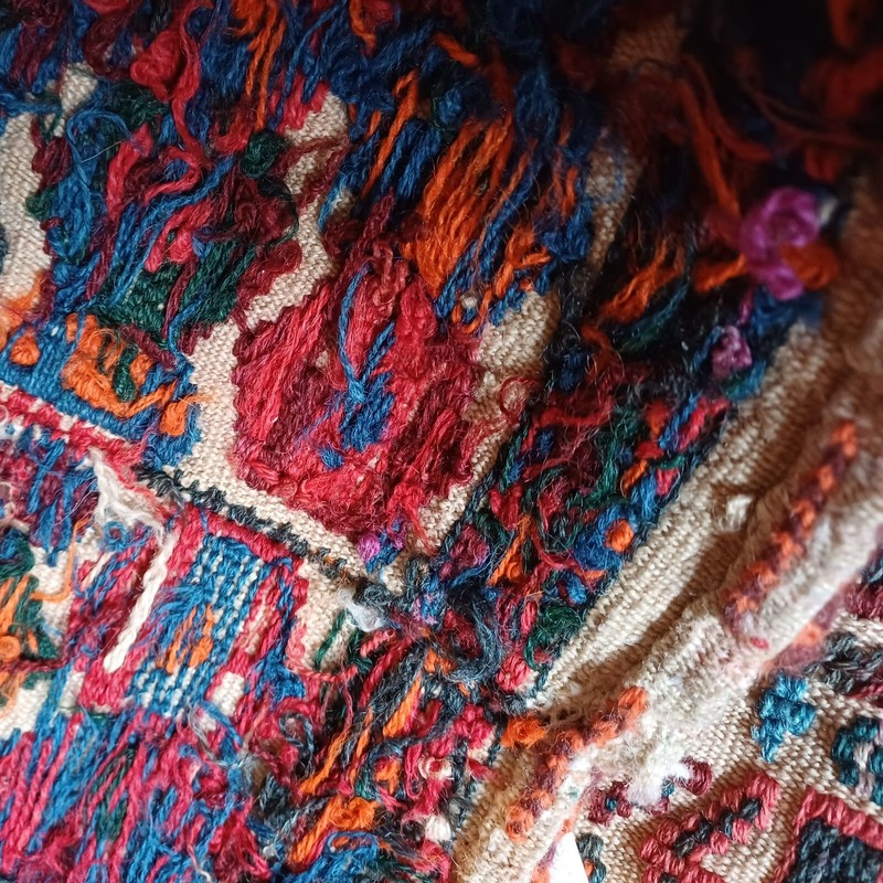 Vintage Shahsavan hand woven bag chanteh fabulous colours excellent condition gallery