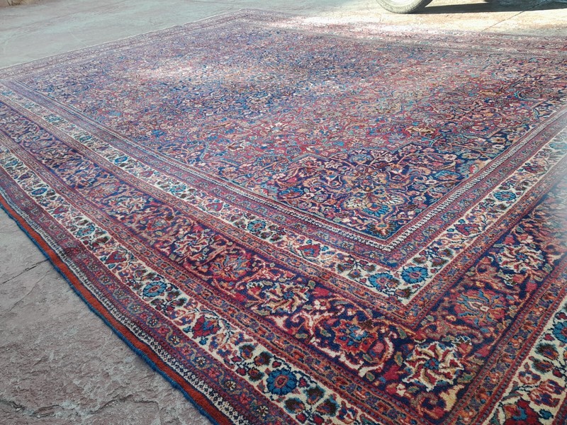 1800's Authentic Oriental Mashadan bidjar in full pile all over10'x 14' gorgeous gallery