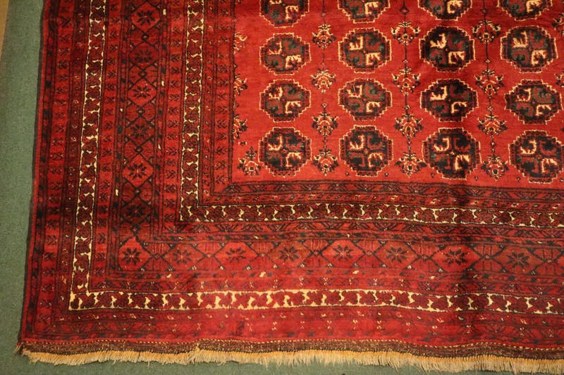 7 X 9 FT COLLECTORS' PIECE Vintage Stunning Geometric Morey Buhara Turkoman Rug gallery