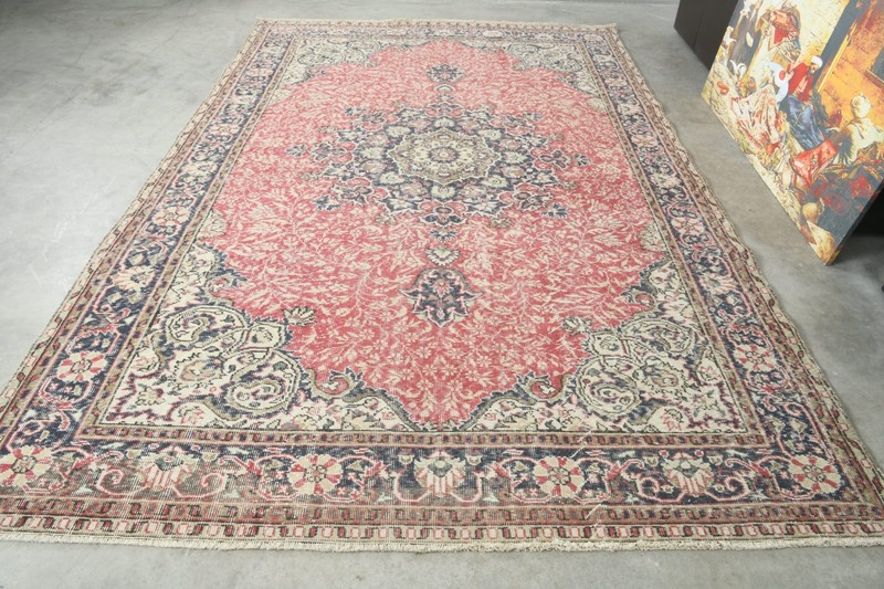 7x10 Turkish Wool Area Rug Hand-Knotted Large Vintage Oushak Carpet Rugs,674 gallery