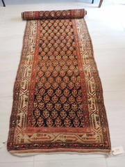 3x12ft. Antique Handwoven Long Wool Runner