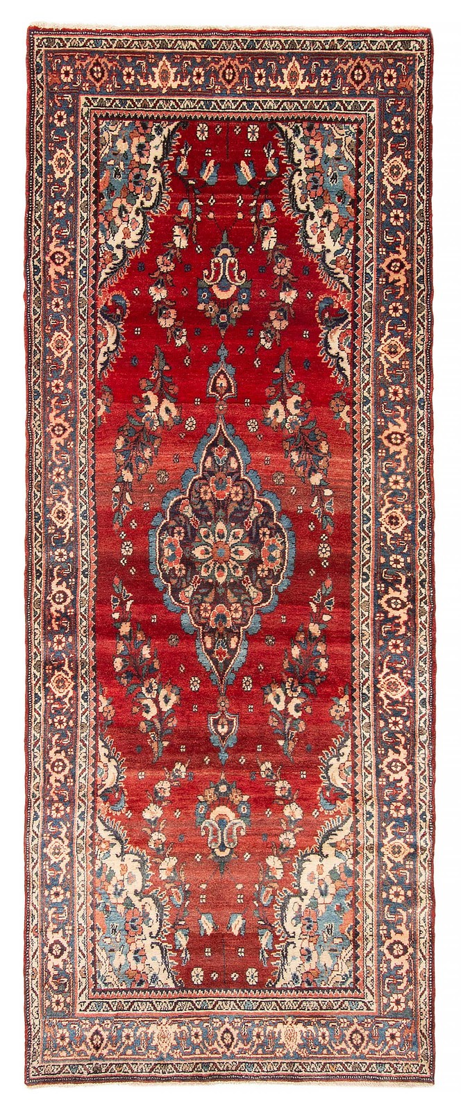 3'5" x 9'5" Vintage Hand-knotted Runner Rug Traditional Oriental Wool Carpet gallery