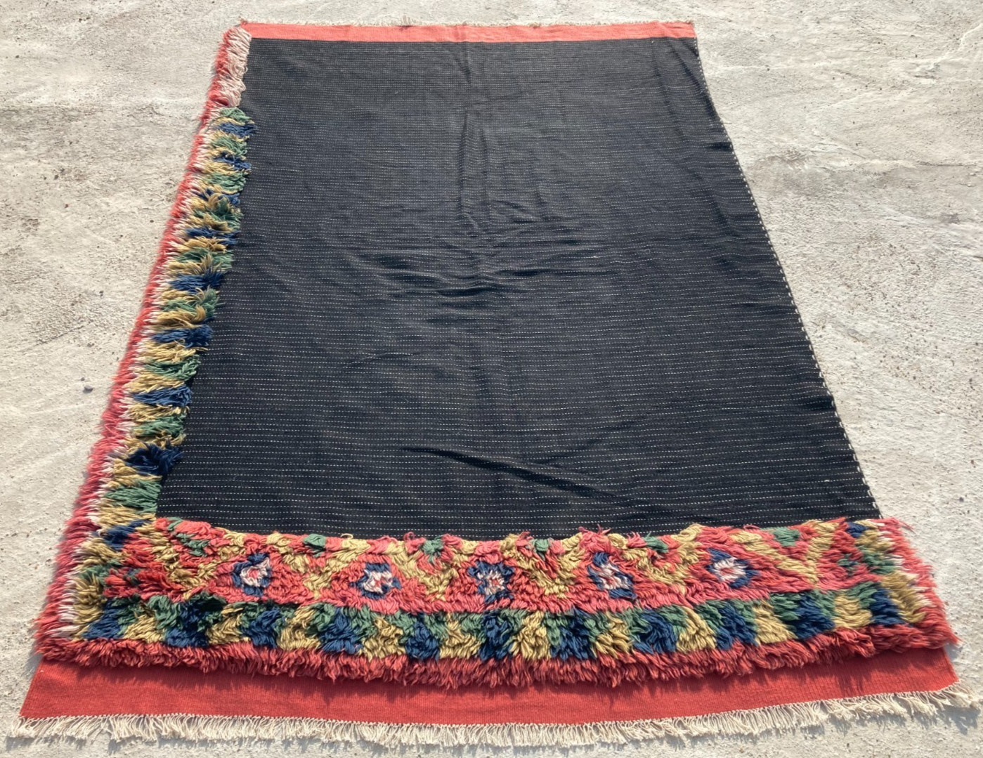 Vintage Handmade Traditional Lovely Moroccan Kilim Floor Rug Carpet 217x138 cm gallery
