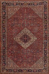Pre-1900 Vegetable Dye Hand-knotted Traditional Large Rug Antique Carpet 10×14