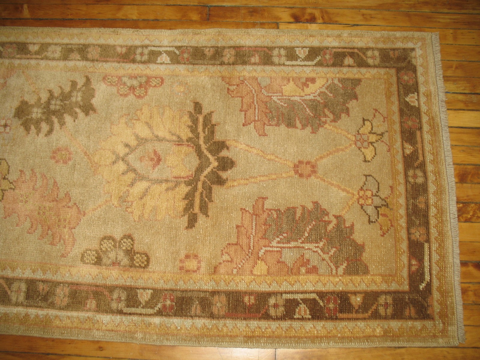 Modern Unique Turkish Oushak Ushak Rug Runner 3'1''x15'2'' gallery