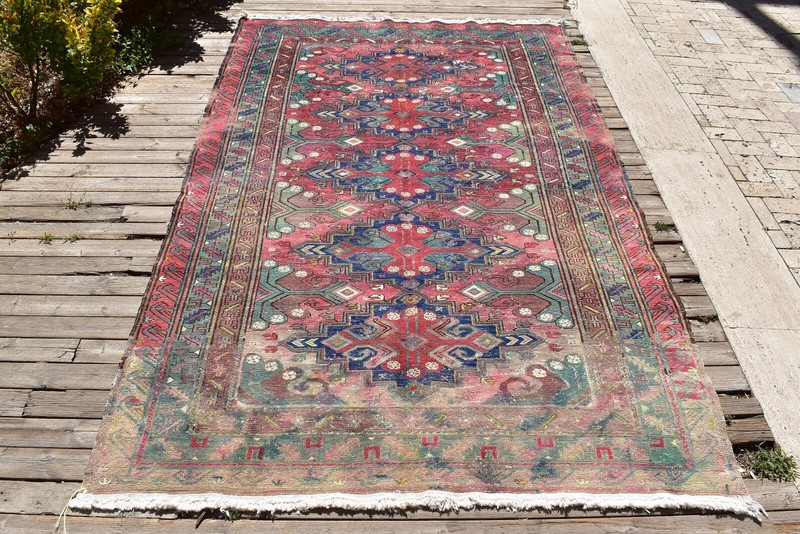 Caucasian Rug 62''x108'' Hand Woven 5x9 Antique Vintage Sumak Kilim 160x277cm gallery