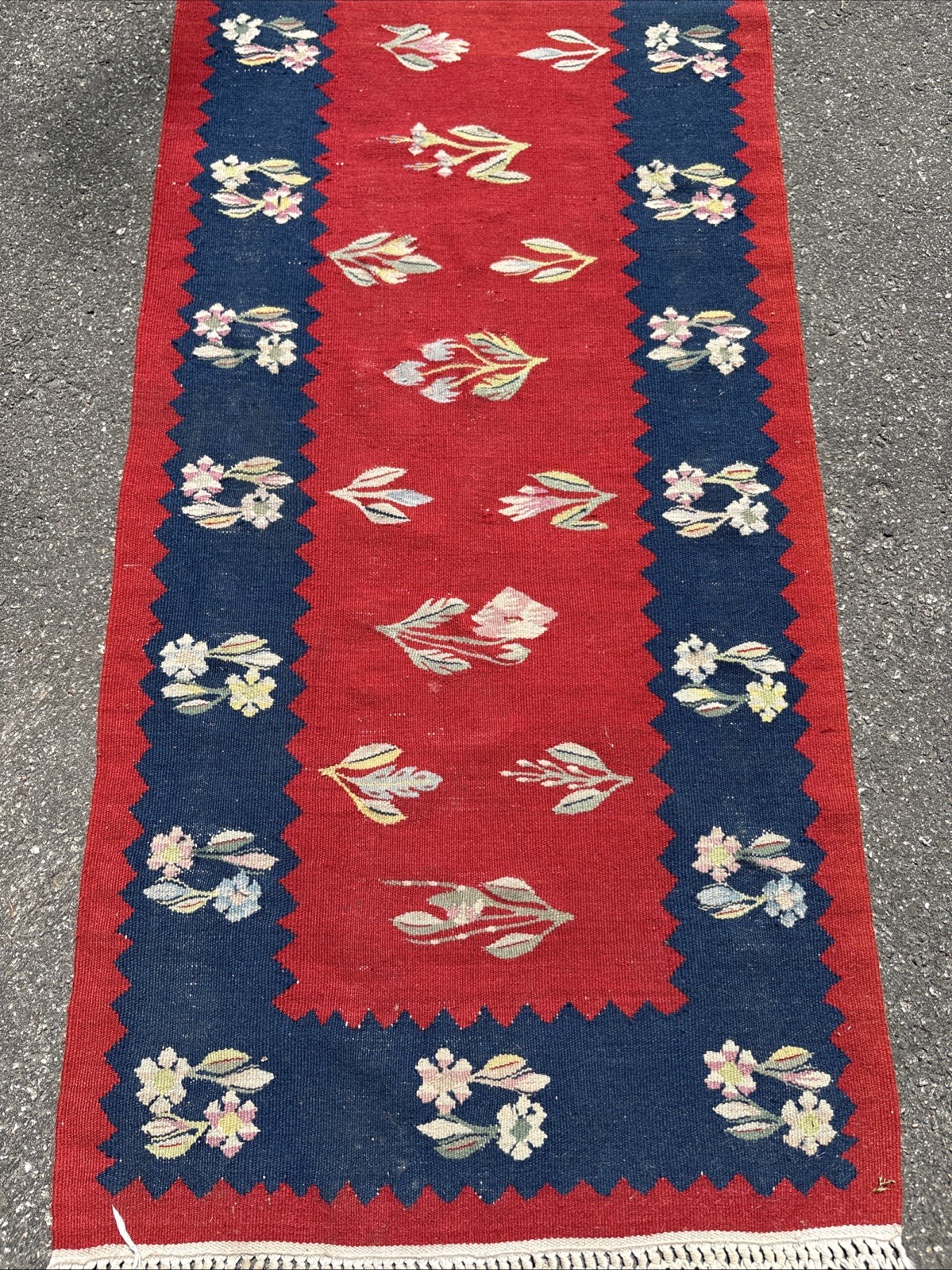 Antique Runner 30” x 8 Ft Wool Vintage Turkish Hand-Knotted Oriental Rug Floral gallery