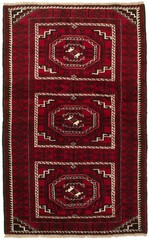 Vintage 3’10” x 6’7″ Traditional Hand Knotted Vegetable Dye Wool Area Rug