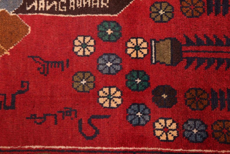Vintage 3'7" x 6'4" Traditional Hand Knotted Vegetable Dye Wool Area Rug gallery