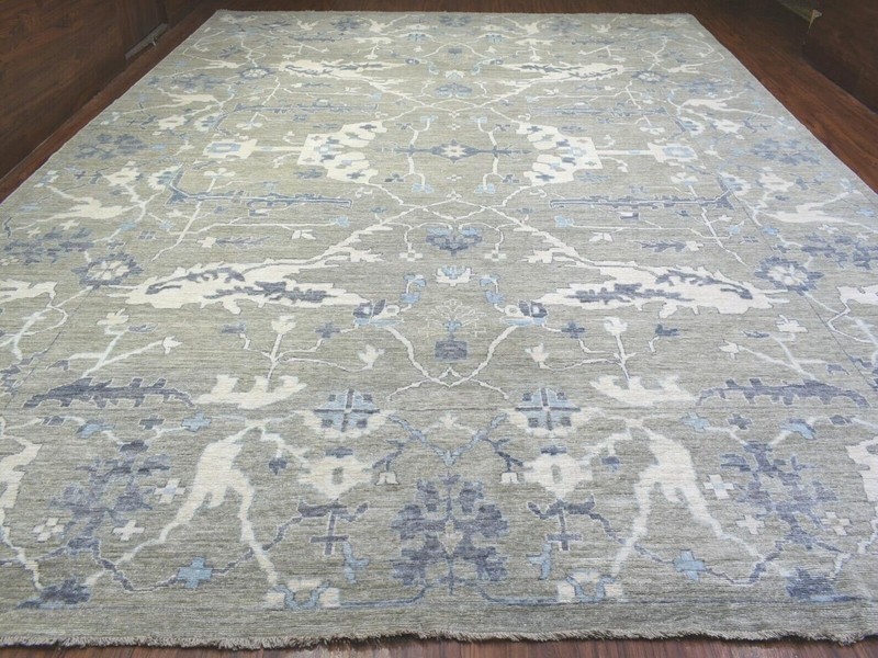 Exquisite Grey Color Angora Pile Oushak Collection Rug 14'0" x 17'10" Must See gallery