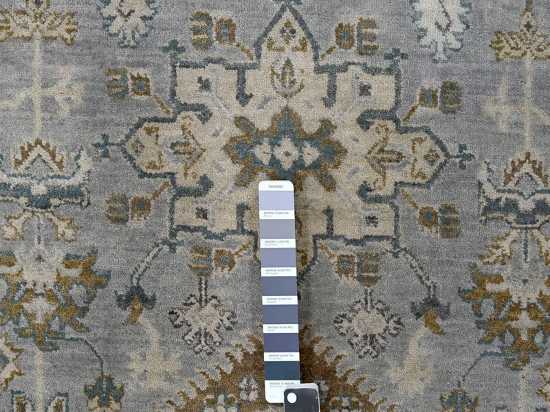 Exquisite Grey Color, Original Antique Oushak Collection Rug 12'3" x 17'8" gallery