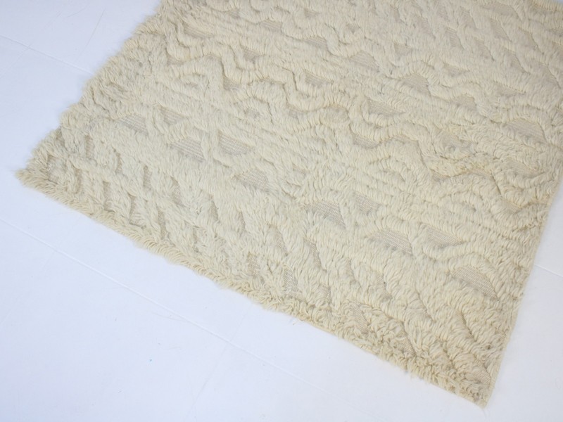 4x4 Turkish Handmade Square Rug Sheepskin Shag Wool 3.7x3.7 ft gallery
