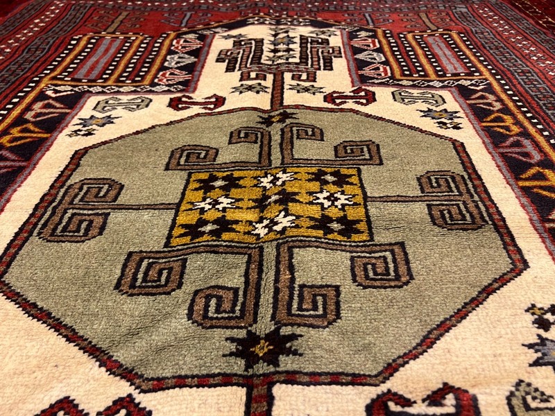 COLLECTRS' ITEM Antique Tribal Natural Vegetable Dye Caucasian Kazak Carpet gallery