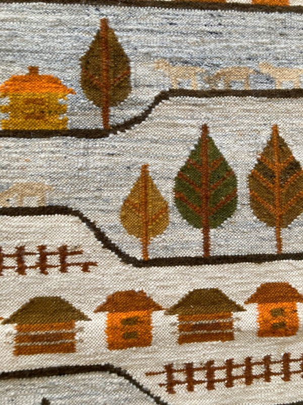 Vintage Traditional Handmade Beautiful Turkish Kilim Floor Rug Carpet 128x68 cm gallery