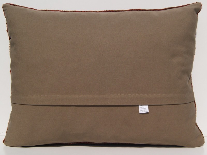 24"x18" Vintage-Style Wool Kilim Pillow Handmade in Turkey, 60x45 cm Authentic gallery